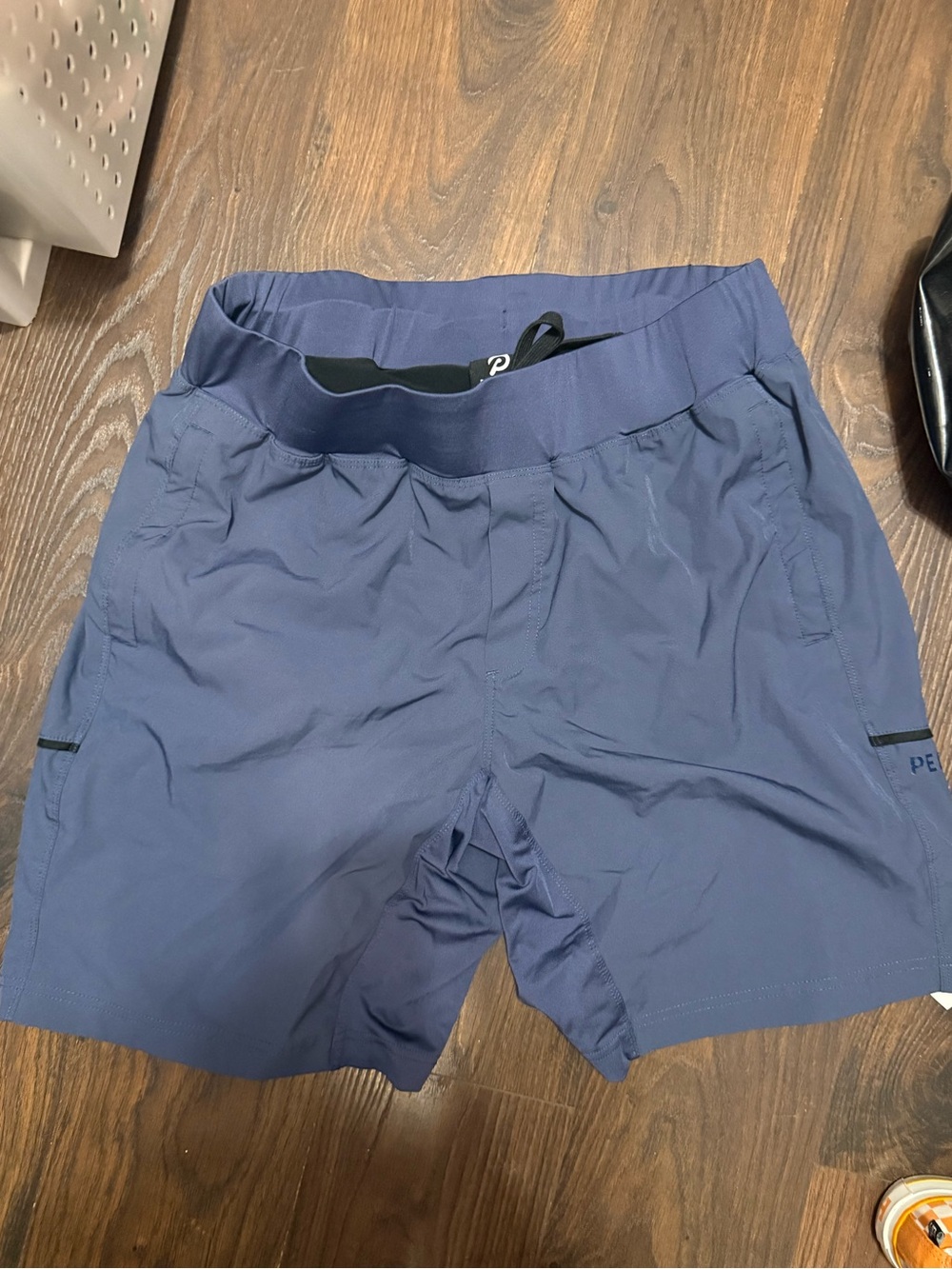 Peloton Mens Lined Athletic Workout Cycling Lined Shorts Pockets